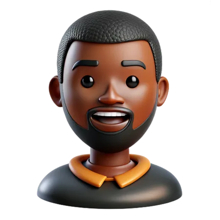 Avatar de hombre negro africano  3D Icon