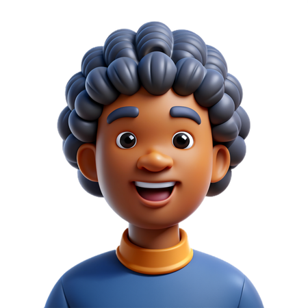 Avatar de homem afro latino  3D Icon