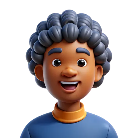 Avatar de homem afro latino  3D Icon