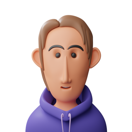 Avatar homme branché  3D Icon