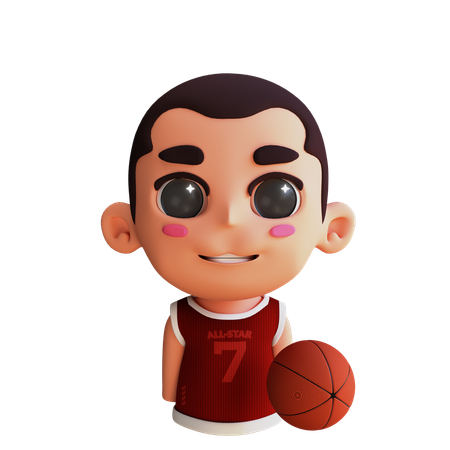Jogador de basquete avatar  3D Icon