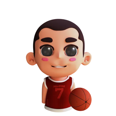 Jogador de basquete avatar  3D Icon