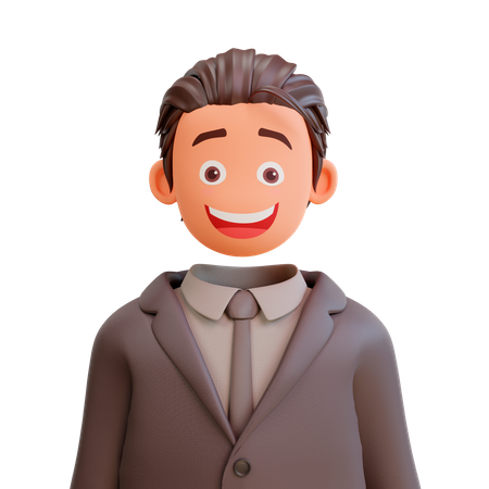 Avatar de jovem empresário  3D Illustration