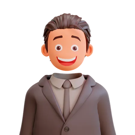 Avatar de jovem empresário  3D Illustration