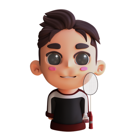 Avatar de jugador de batminton  3D Icon