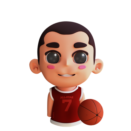 Avatar jugador de baloncesto  3D Icon