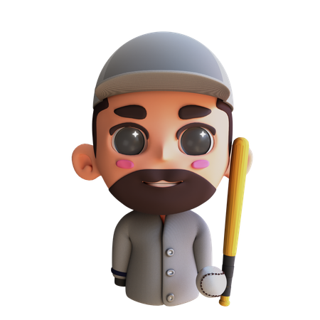 Avatar jugador de béisbol  3D Icon