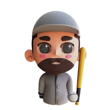 Avatar jugador de béisbol  3D Icon