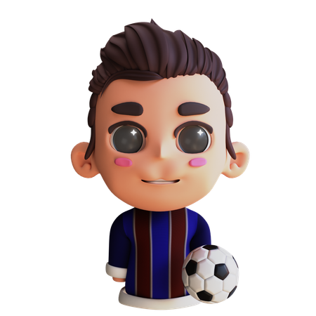 Avatar futbolista  3D Icon