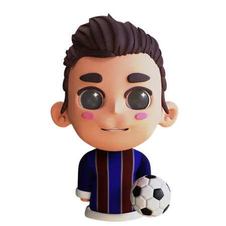 Avatar futbolista  3D Icon