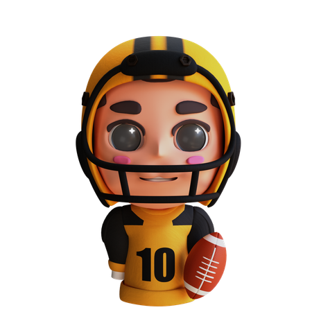 Avatar jugador de fútbol americano  3D Icon