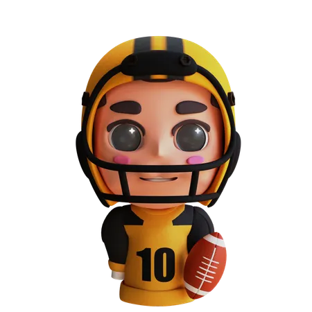 Avatar jugador de fútbol americano  3D Icon