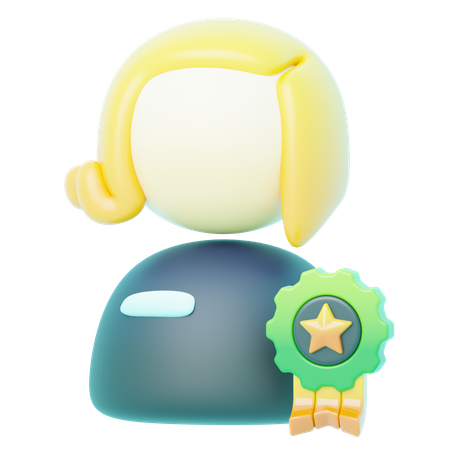 Avatar loira funcionária do mês  3D Icon