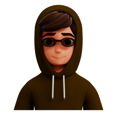 Avatar de menino de óculos  3D Icon