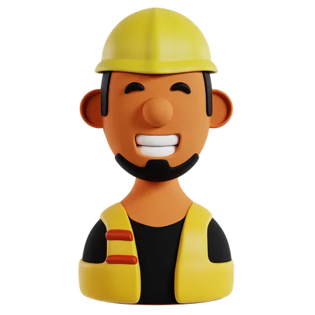 Avatar d’ouvrier du bâtiment  3D Icon
