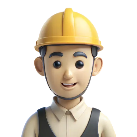 Avatar d’ouvrier du bâtiment  3D Icon