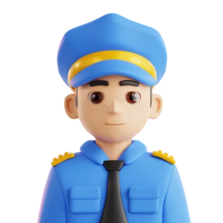 Avatar de policía  3D Icon