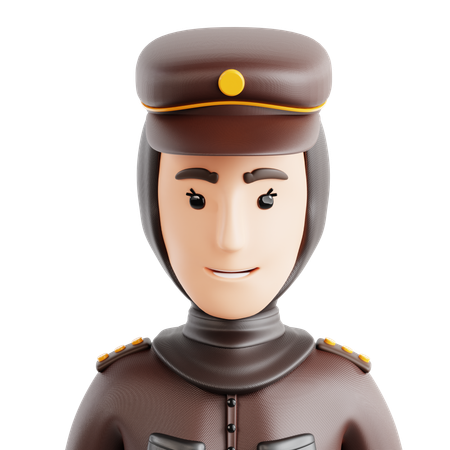 Avatar de policial feminina  3D Icon