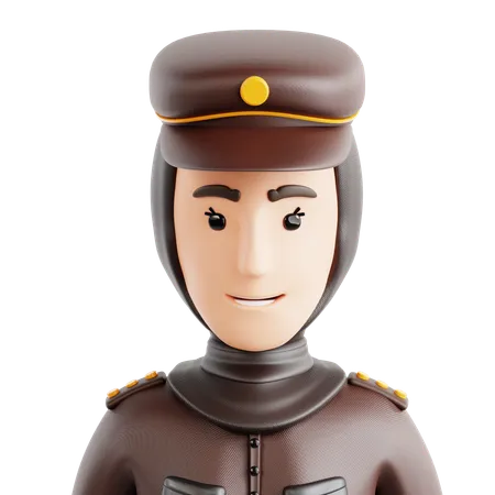 Avatar de policial feminina  3D Icon