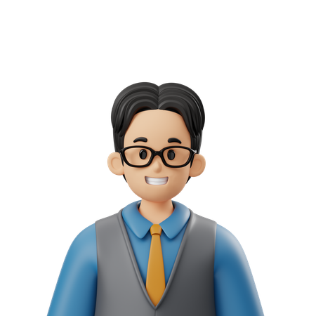 Avatar de profesor  3D Icon