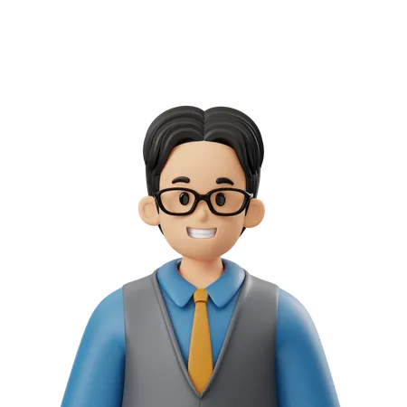 Avatar de profesor  3D Icon