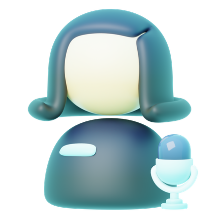 Reportero de avatar  3D Icon