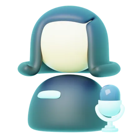 Reportero de avatar  3D Icon