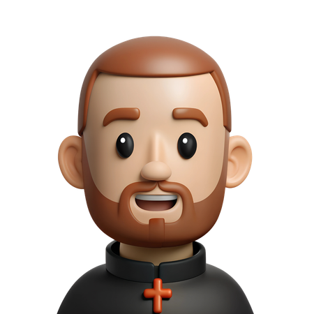 Avatar de sacerdote cristiano  3D Icon