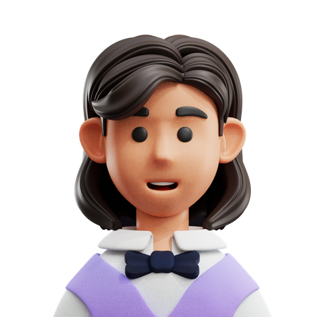 Avatar de serveur féminin  3D Icon