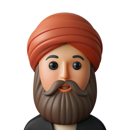 Avatar guru sikh  3D Icon