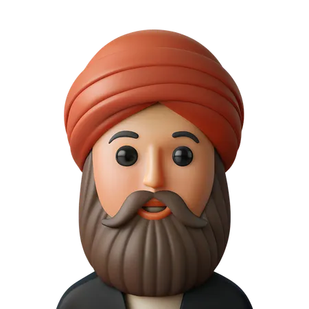 Avatar guru sikh  3D Icon