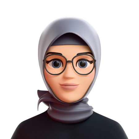 Avatares femininos de hijab  3D Icon