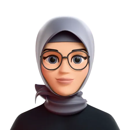 Avatares femininos de hijab  3D Icon