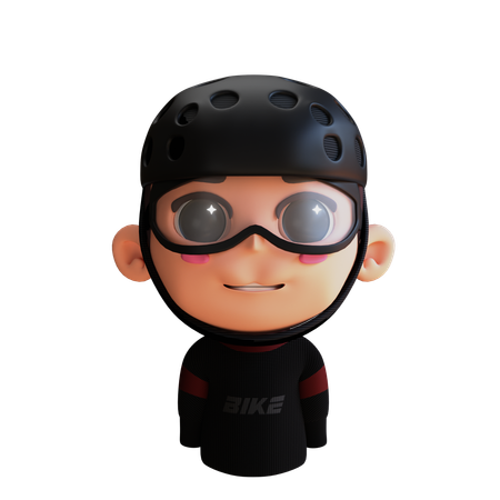 Avatares de motociclistas  3D Icon