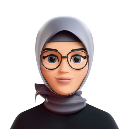 Avatars de femmes portant le hijab  3D Icon