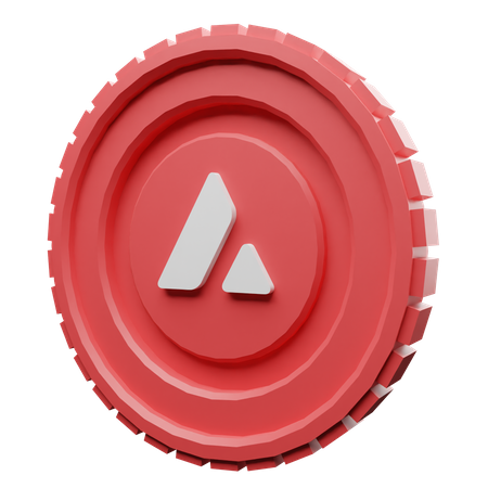 Avax Avalanche Coin  3D Illustration