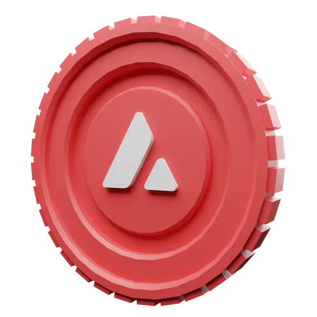 Avax Avalanche Coin  3D Illustration