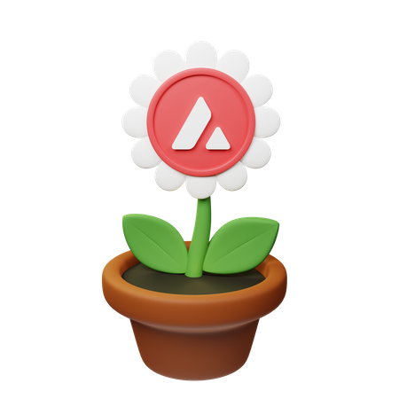 Maceta cripto avax  3D Icon