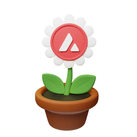 Maceta cripto avax  3D Icon