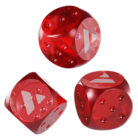 Avax Glass Dice Crypto  3D Icon