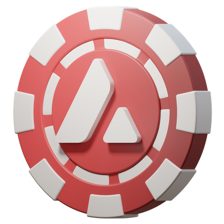 AVAX Poker Chip  3D Illustration