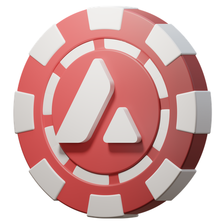 AVAX Pokerchip  3D Illustration