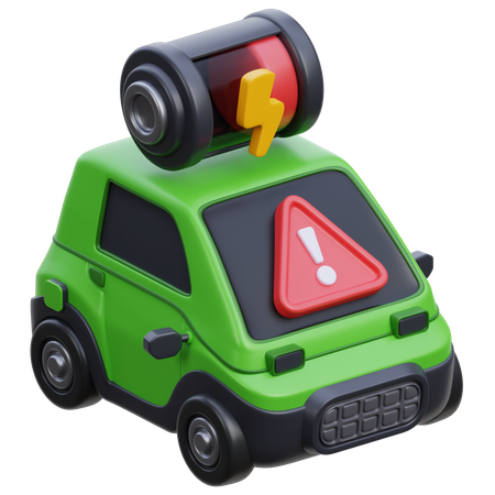 Avertissement de batterie de voiture faible  3D Icon