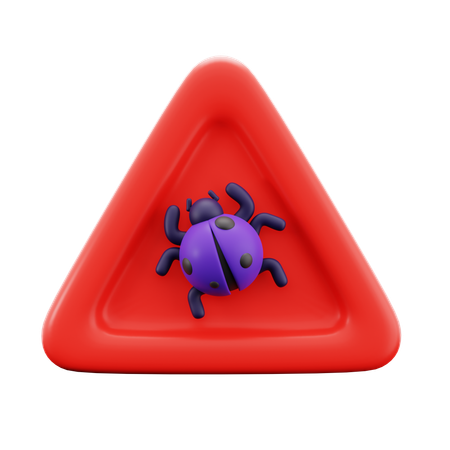 Avertissement de cyber-bug  3D Icon
