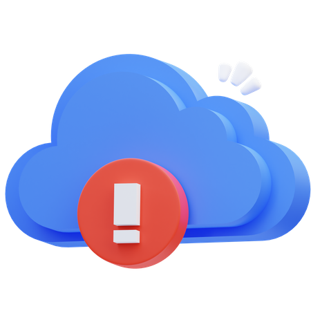 Avertissement de nuage  3D Icon