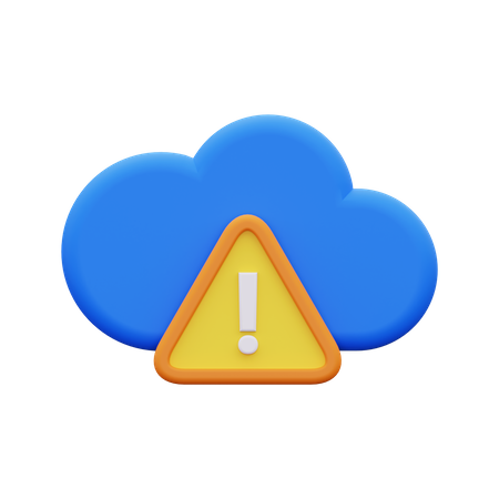 Avertissement de nuage  3D Icon