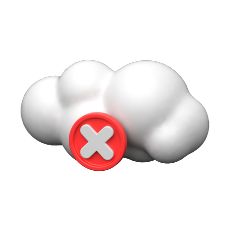 Avertissement de nuage  3D Icon