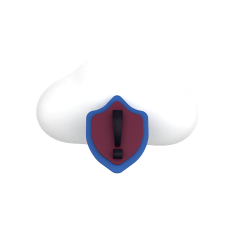 Avertissement de nuage  3D Icon
