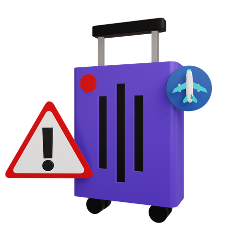 Avertissement de voyage  3D Icon