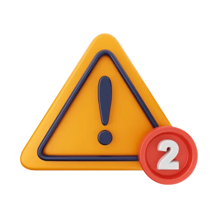 Notification d'avertissement  3D Icon